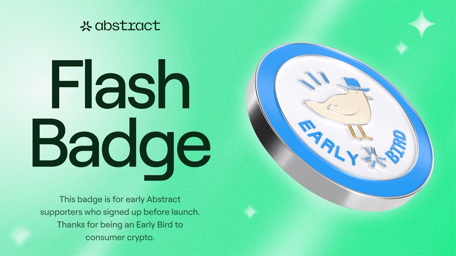 Abstract Early Bird Badge