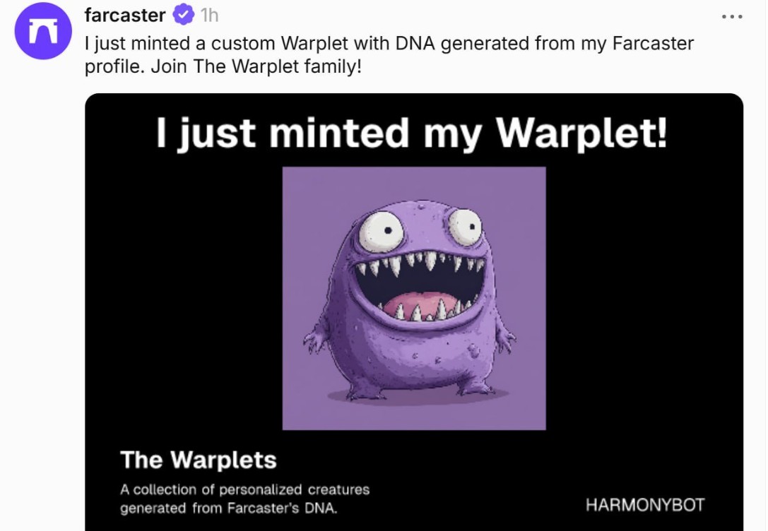 Farcaster Warplets NFT Mint Guide